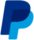 PayPal logo featuring two overlapping letter P characters in shades of blue.