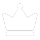 A simple white crown icon representing royalty and victory.