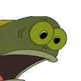 SpongeBob fish character showing a series of shocked and confused facial expressions.