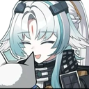 Li Zhiyan from Wuthering Waves smiling with eyes closed in a joyful expression.