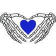 BlueHeart_Skeleton custom emote from 𝑪𝒓𝒚𝒔𝒕𝒂𝒍 𝑴𝒊𝒏𝒆