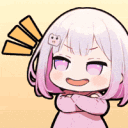 A chibi anime girl with pink hair smirking with a smug expression and crossed arms.