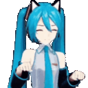 v_mikunekohappy animated Discord emote | Welcome 210 Lounge 👾🤝