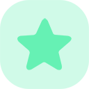 A solid mint green circle centered on a black background.