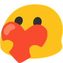 blobheart Discord sticker from rusty steel scuffed server
