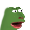 Pepe the Frog with a wide-eyed, open-mouthed expression of intense confusion.