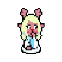 Noelle Holiday from Deltarune with a pensive expression and her hand near her mouth.