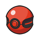 Cherish Ball from the Pokemon series with its distinct red and black design.