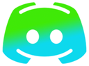 Discord logo with a green and blue gradient fill.