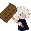 ban_hammer Discord sticker | 🌞 Grandma's House 🌛(18+)