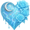 HeartGothCyan Discord sticker | 𓆩❈𓆪 Sylvara Café 𓆩❈𓆪