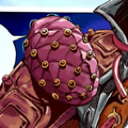 Mandom Stand from JoJo's Bizarre Adventure with its distinct pink, textured, and studded appearance.