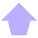 Purple arrow pointing up with the text LVL and I underneath it.