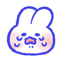 ArtistCafe_bunnycryingsad Discord sticker from Artist Cafe