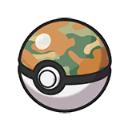 Safari Ball with camouflage pattern sits centered in a square frame.