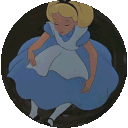Alice from Alice in Wonderland falling deeper into a dark circular rabbit hole.