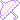 A small pixelated pink umbrella with a purple outline.