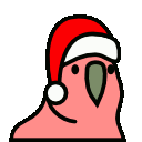 ChristmasParrot animated GIF emoji | Wolfs Server