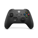 Xbox controller shown in a flat, dark style.