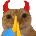 evilcat animated Discord emote | 𐔌  ℘etalb𖹭und ꒱
