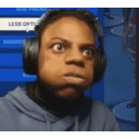 IShowSpeed with puffed cheeks and wide eyes looking directly at the camera.