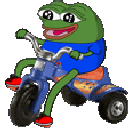 pepetricycle animated GIF emoji from Starpatch