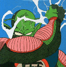 Demon King Piccolo charging a glowing energy attack with his hands raised.