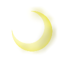 A simple yellow crescent moon icon against a dark background.