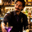 MusicalBartender Discord sticker - Glitching Neon Code Tier 7