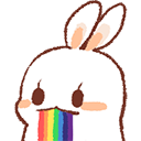 bunnyrainbow Discord sticker from local toebeans