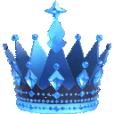 emojiscomcrystalicecrownwithblue animated Discord emote - MLN community 200? 🏰