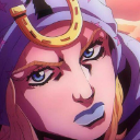 Johnny Joestar looking forward with a serious and intense expression.