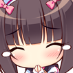 Chocola from Nekopara with a sad expression and tears in her eyes.