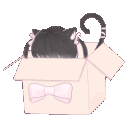 kittybox animated Discord emote | Angels sleepy time!