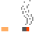 Glowing embers in a row emitting pixelated wisps of smoke.