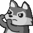 A cartoon wolf with a determined expression clenching its fist in a fighting pose.