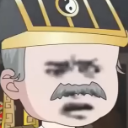 Old man with a mustache and a yin-yang hat looking deeply confused and disgusted.