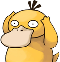 Psyduck holding its head with both hands looking confused and stressed.