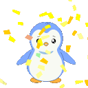 Confetti_pengu animated GIF emoji | Eagle Community