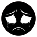 Shadow_Sad Discord Emoji - White Shadows