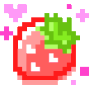 strawberry animated emote from 𝕋𝕙𝕖 ℂ𝕠𝕫𝕪 ℂ𝕠𝕝𝕝𝕖𝕔𝕥𝕚𝕧𝕖