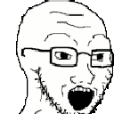 soyjak_laugh animated GIF emoji | Propr