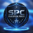 A glowing blue shield emblem featuring the text SPC and Star Special Forces with a star at the bottom.