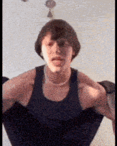 A person jumping rapidly towards the camera in a repeating sequence.