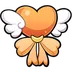 I2_Heart_Wings_Orange_P2U custom emote | 𐔌 . 🌙 Hope cafe ꒱