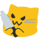 blobcat_knife Discord Emoji - Vyxies TreeHouse 🦊🍃