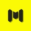 Call of Duty Mobile logo featuring a stylized black M shape on a bright yellow square background.