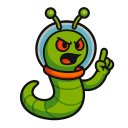 alien Discord sticker - WORM
