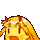 Zero Two from Darling in the Franxx in a pixelated chibi style, rapidly changing colors while cheering with her arms raised.