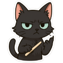 angryblackcat custom emote from Sammy's Indie-Electro Lounge